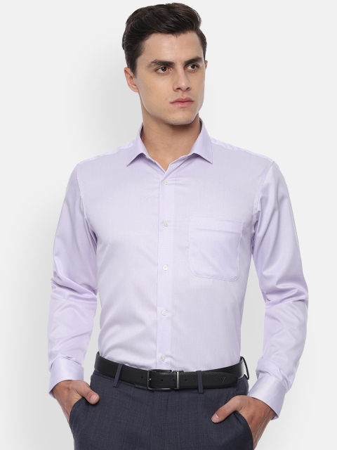 

Van Heusen Men Lavender Regular Fit Solid Formal Shirt