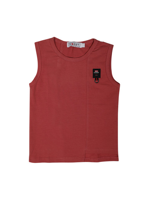 

Noddy Boys Rust Red Printed Round Neck T-shirt