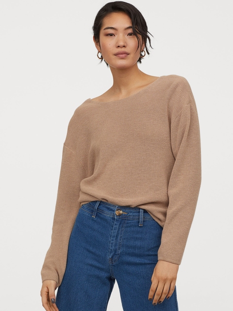 

H&M Women Beige Low-back jumper