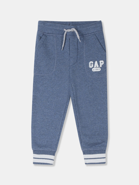 

GAP Toddler Boys Blue Brand Logo Printed Joggers