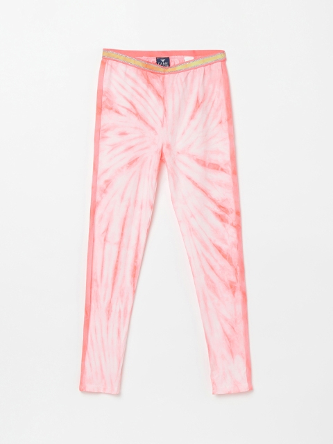 

Fame Forever by Lifestyle Girls Pink & White Printed Ankle-Length Leggings