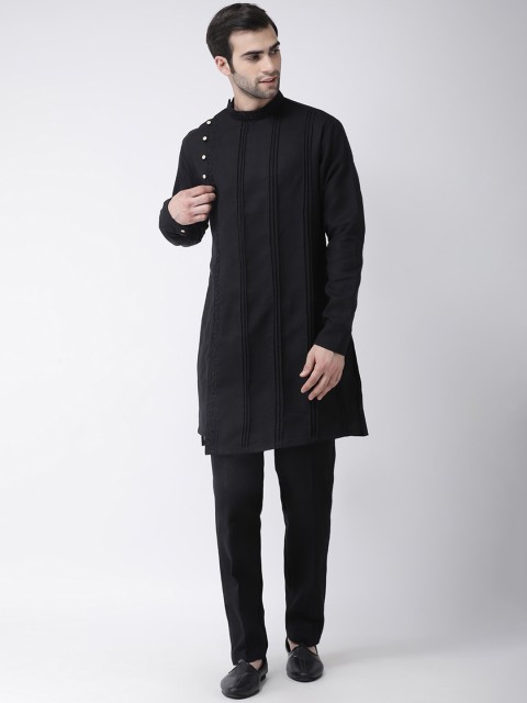 

SG LEMAN Men Black Embroidered Kurta with Trousers