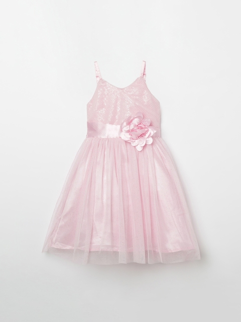 

Juniors by Lifestyle Girls Pink Embellished Fit and Flare Dress