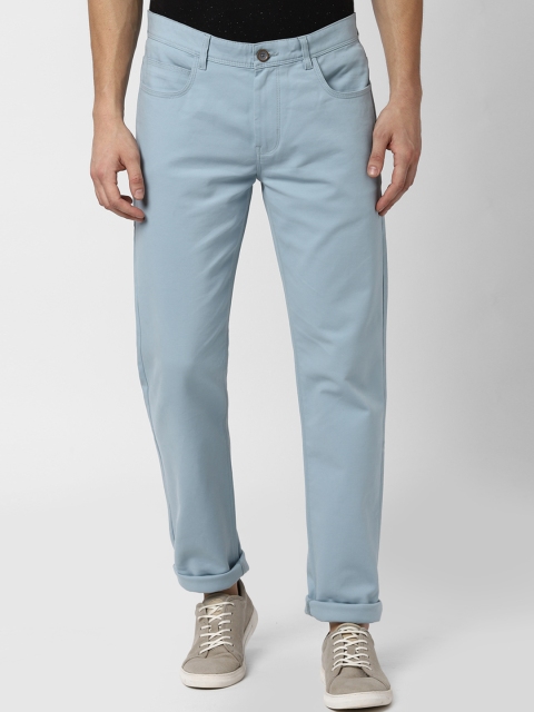 

Peter England Casuals Men Blue Slim Fit Solid Regular Trousers