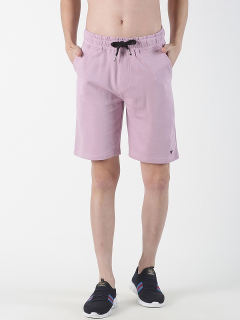 

Blue Saint Men Mauve Solid Regular Fit Regular Shorts