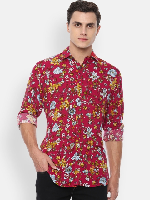 

Van Heusen Sport Men Red & Off-White Slim Fit Printed Casual Shirt