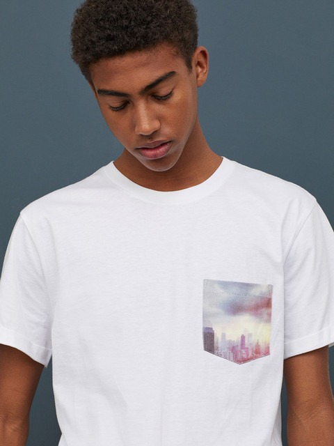 

H&M Men White T-Shirt