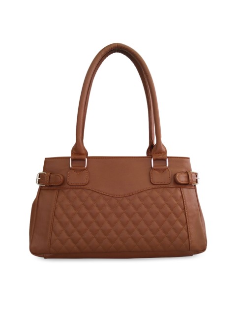 

Toteteca Brown Textured Handheld Bag