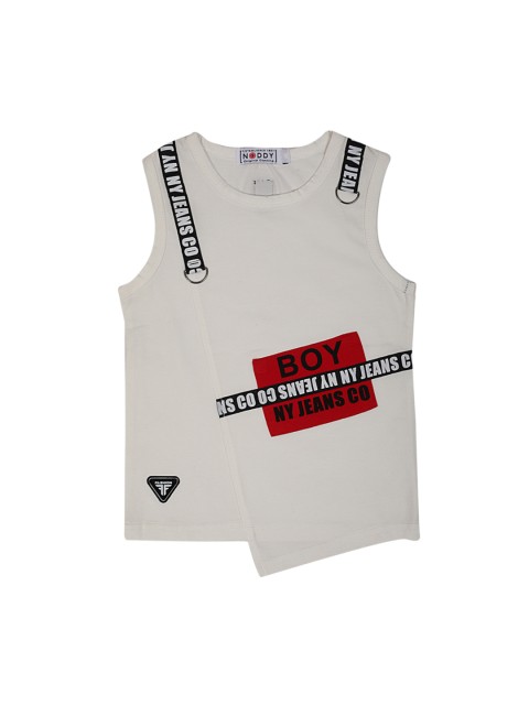 

Noddy Boys Off-White Printed Round Neck T-shirt