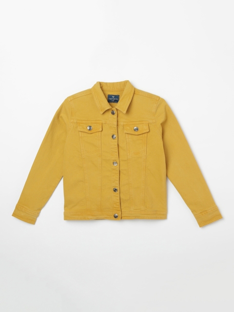 

Fame Forever by Lifestyle Girls Mustard Solid Denim Jacket