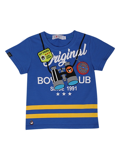 

Noddy Boys Blue Printed Round Neck T-shirt