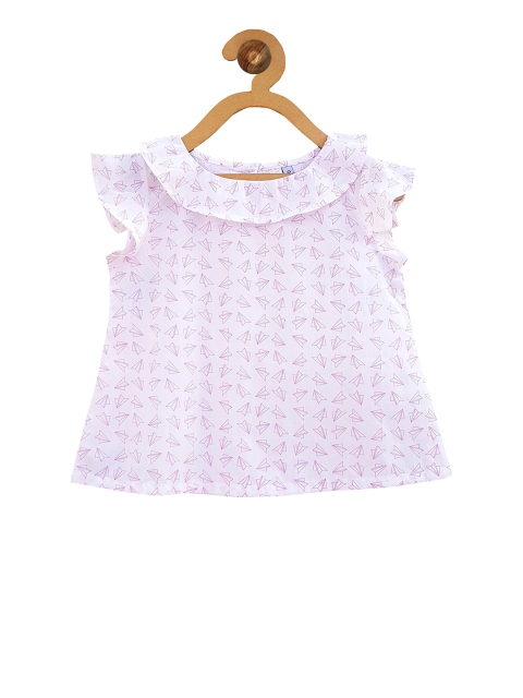 

Campana Girls Pink Printed A-Line Top