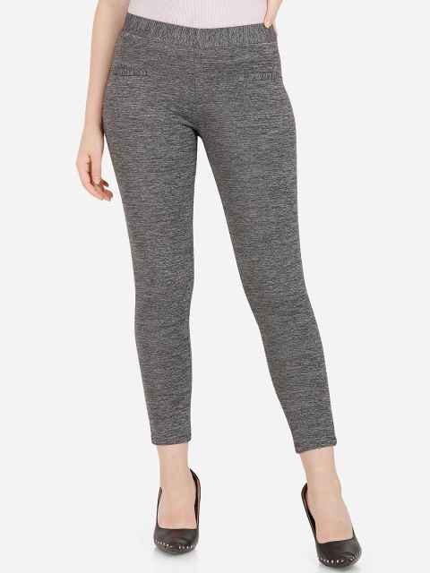

Smarty Pants Women Grey Solid Slim-Fit Jeggings