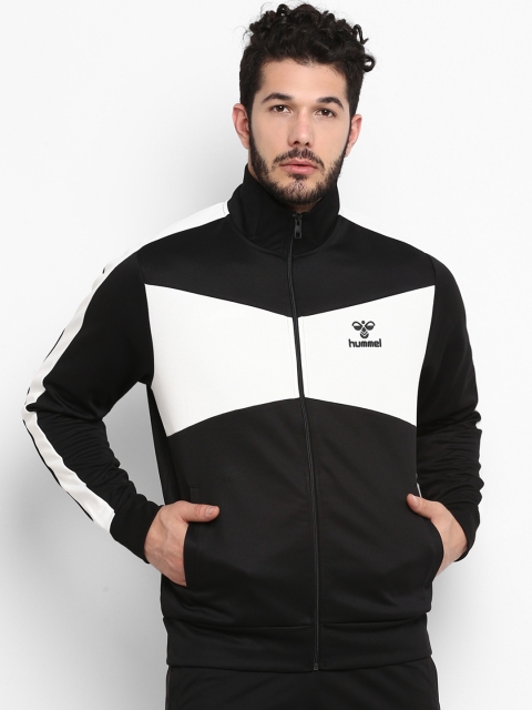

hummel Men Black Colourblocked Sporty Jacket