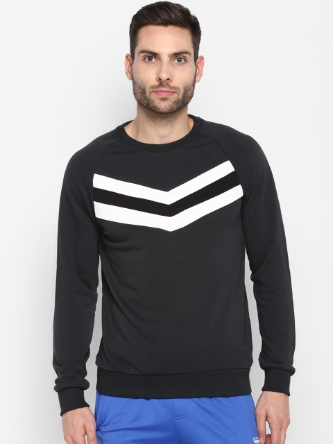 

hummel Men Black & White Striped Sweatshirt