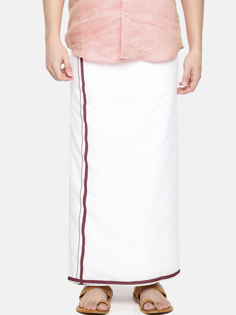 

Chennis Men White Solid Dhoti