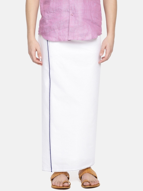 

Chennis Men White Solid Ethnic Dhoti