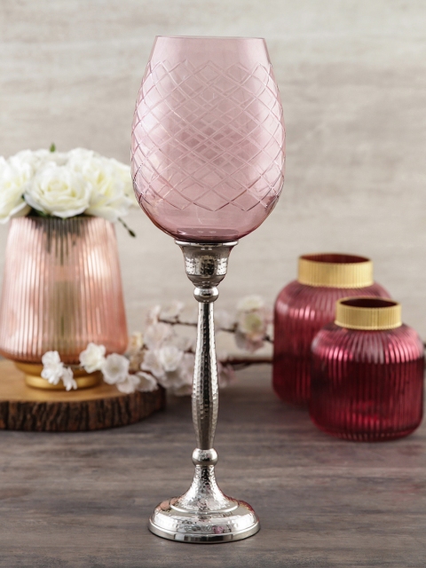 

Pure Home and Living Pink Textured Candle Holder