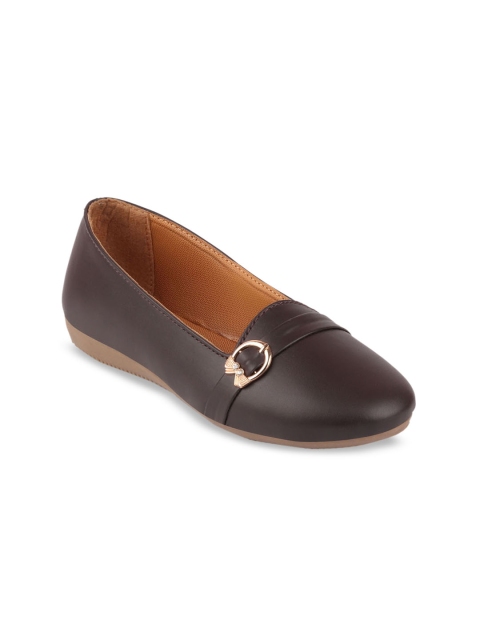 

FAUSTO Women Brown Solid Ballerinas