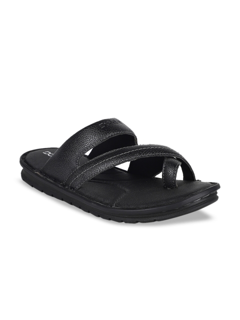 

Respiro Men Black Solid Comfort Sandals