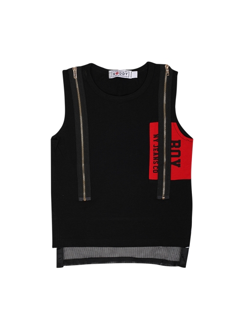 

Noddy Boys Black & Red Printed Round Neck T-shirt