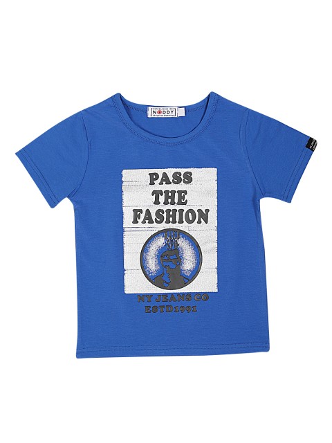 

Noddy Boys Blue Printed Round Neck T-shirt