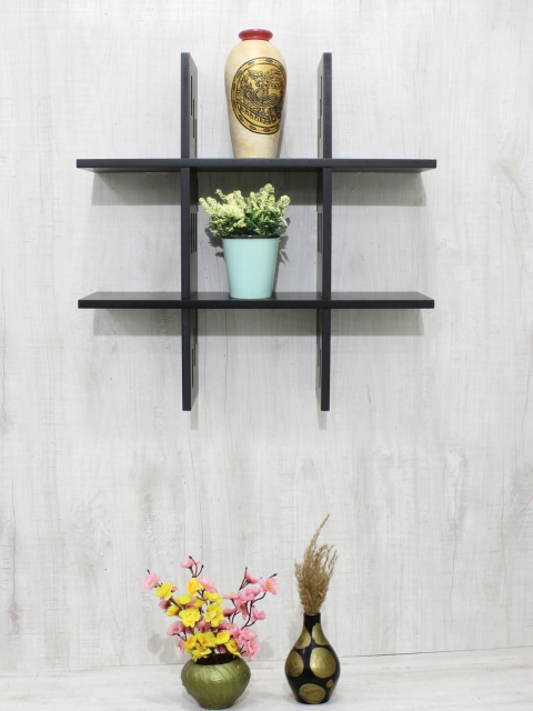 

RANDOM Black MDF 4 Plates Basic Wall Shelf