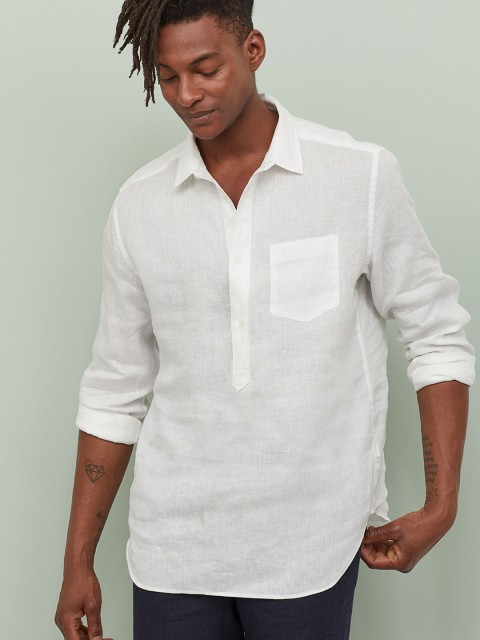 

H&M White Linen Shirt
