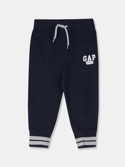 

GAP Toddler Boy Blue Drawstring Waist Logo Joggers