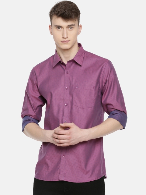 

JDC Men Purple & Grey Slim Fit Printed Casual Shirt