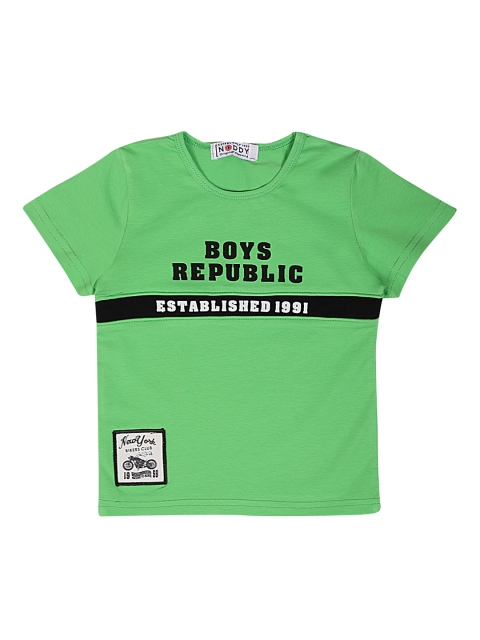 

Noddy Boys Green Printed Round Neck T-shirt