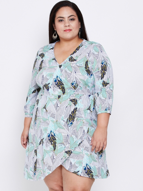 

Oxolloxo Women Multicoloured Printed Wrap Dress, Multi