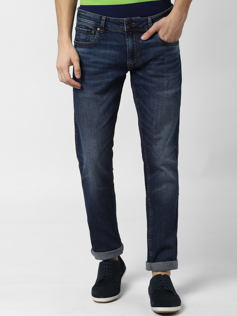 

Peter England Casuals Men Navy Blue Skinny Fit Mid-Rise Clean Look Stretchable Jeans