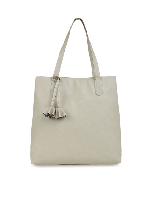 

Toteteca Beige Solid Handheld Bag