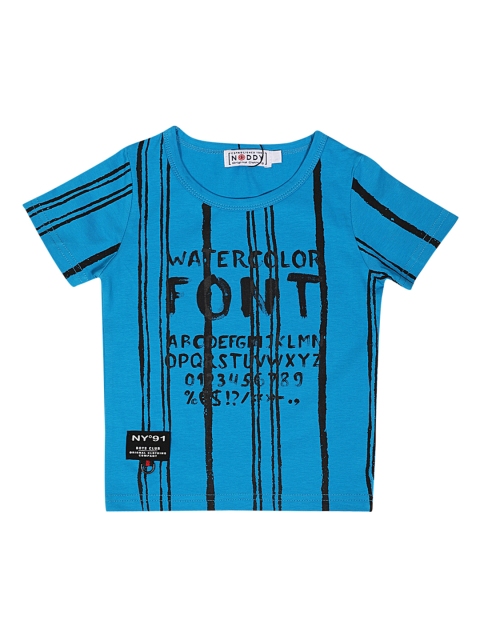 

Noddy Boys Blue & Black Striped Round Neck T-shirt