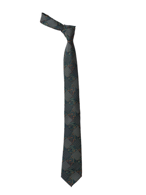 

Calvadoss Green & Blue Woven Design Broad Tie