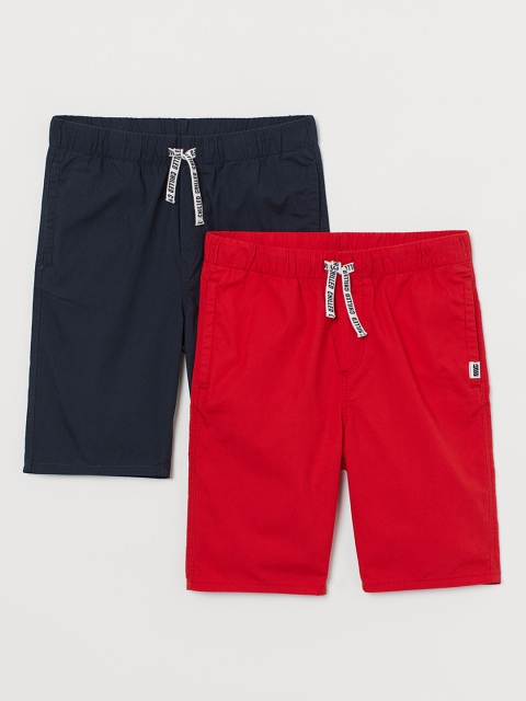 

H&M Boys 2-Pack Cotton Shorts, Red