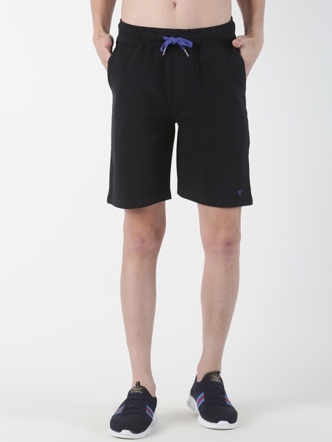 

Blue Saint Men Black Solid Regular Fit Shorts