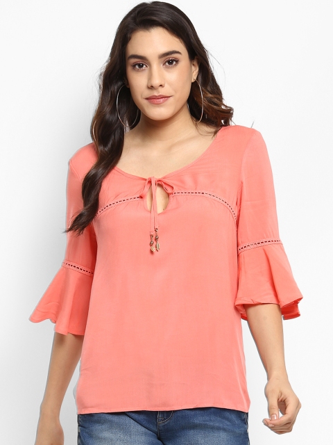 

KVL Women Orange Solid Top