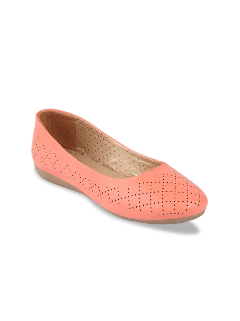 

FAUSTO Women Peach-Coloured Solid Ballerinas