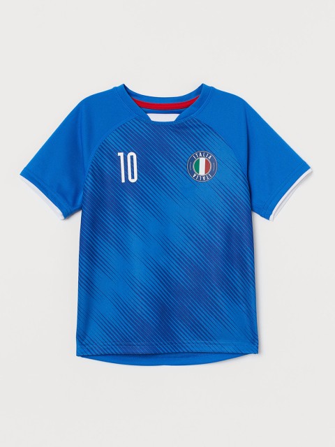 

H&M Boys Blue Printed Football T-shirt