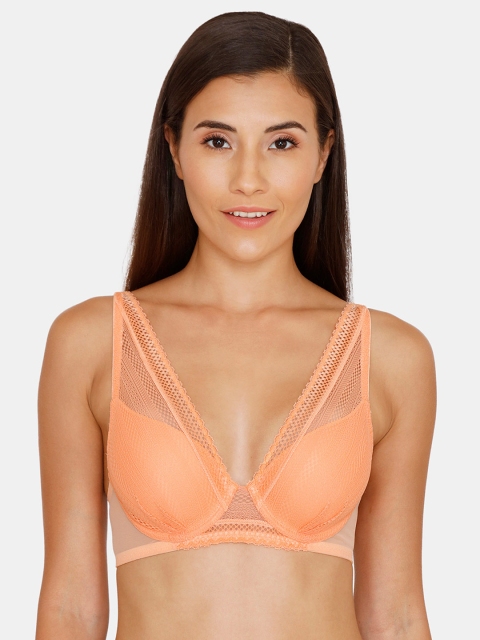 

Zivame Orange Solid Underwired Lightly Padded Everyday Bra ZI101HFASHCORNG