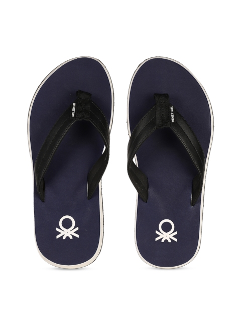 

United Colors of Benetton Men Navy Blue Solid Thong Flip-Flops
