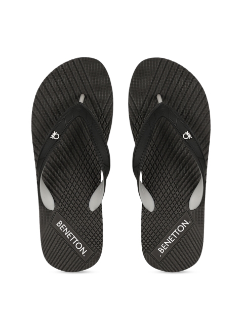 

United Colors of Benetton Men Black Solid Thong Flip-Flops