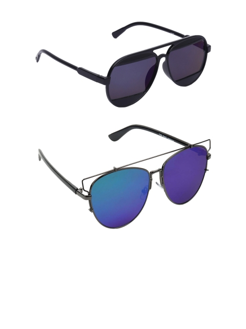 

EPICINK hob Unisex Set of 2 Aviator Sunglasses EPSG-7702408-VO2601, Purple