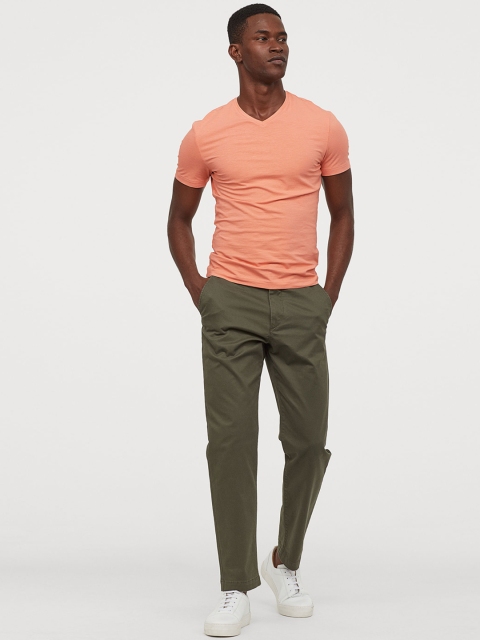 

H&M Men 3-Pack T-shirts Slim Fit, Orange