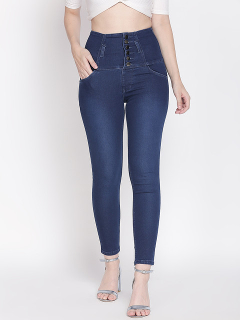 

fungus Women Blue Slim Fit High-Rise Clean Look Stretchable Jeans