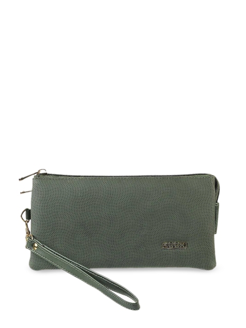 

Mochi Green Textured Purse Clutches