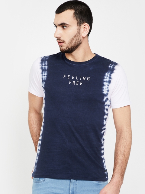 

Bossini Men Navy Blue Printed Round Neck T-shirt