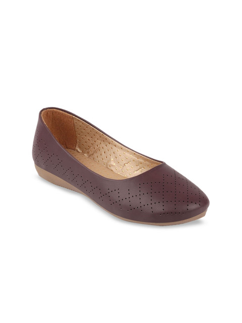 

FAUSTO Women Brown Solid Ballerinas